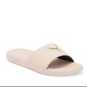 NWT rose quartz Puma slides